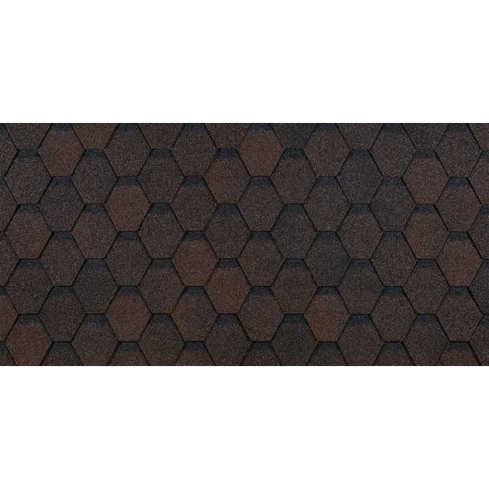 Гибкая черепица Docke EURASIA ШЕСТИГРАННИК Коричневый